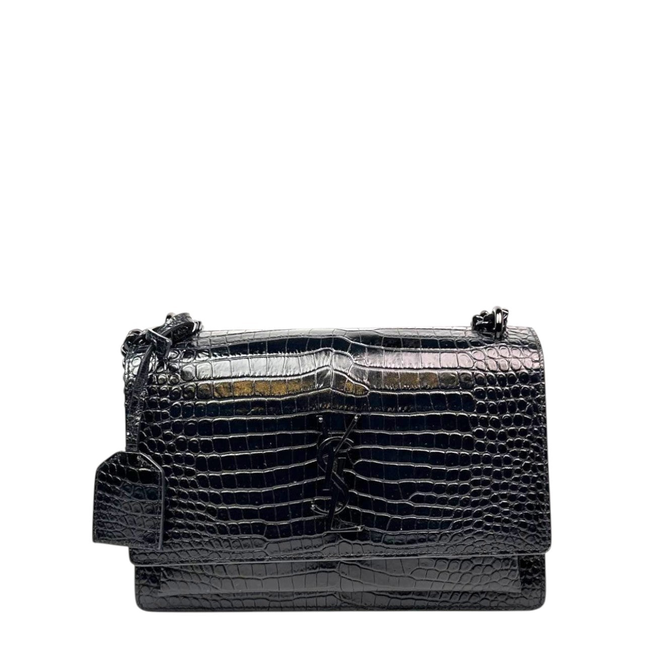 YSL Sunset Croc Embossed