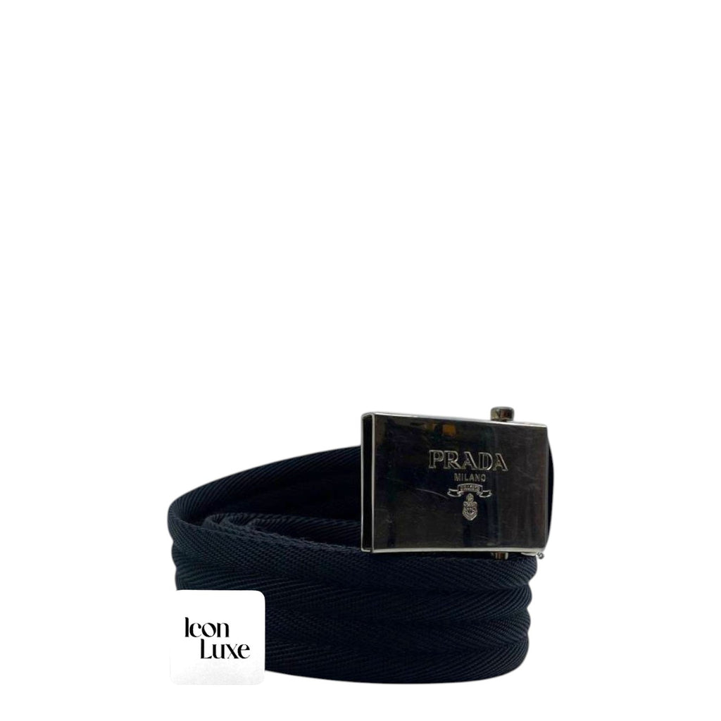 Prada Nylon Black Belt (112cm)