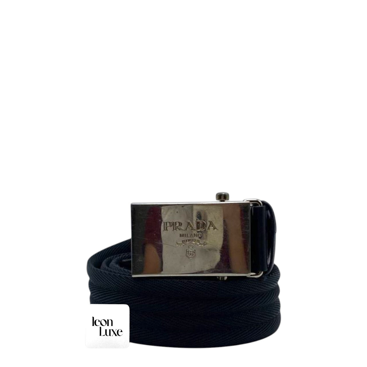 Prada Nylon Black Belt (112cm)