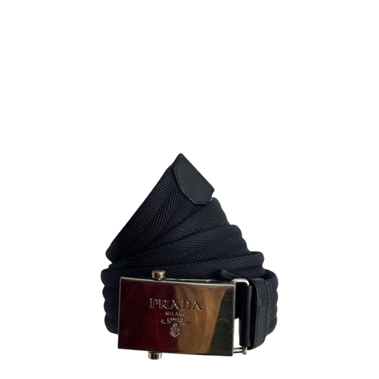 Prada Nylon Black Belt (112cm)