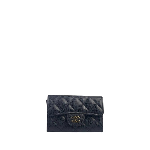 Chanel Card Case Black Caviar GHW