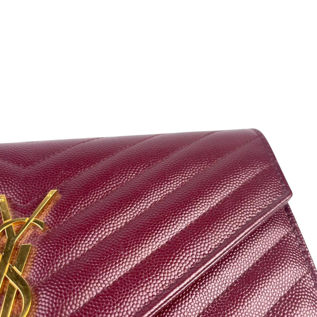 YSL WOC Burgundy Medium GHW