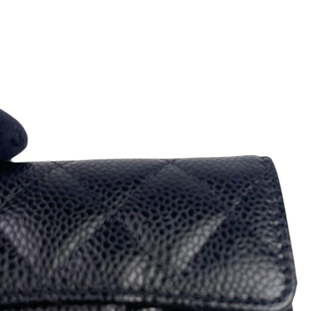 Chanel Card Case Black Caviar GHW
