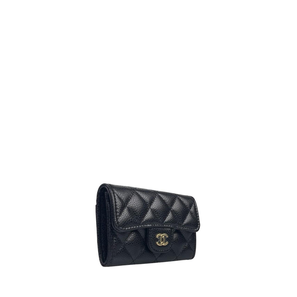 Chanel Card Case Black Caviar GHW