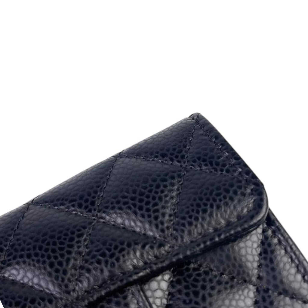 Chanel Card Case Black Caviar GHW