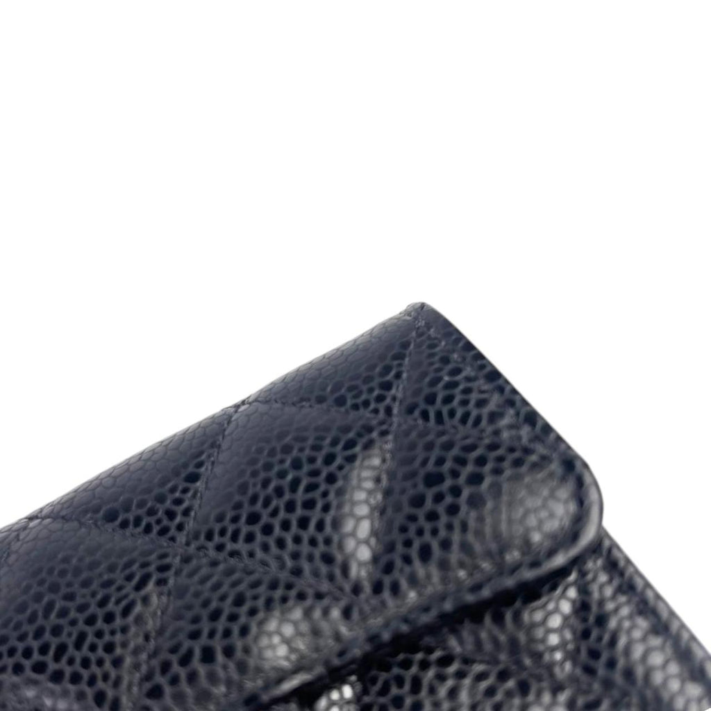 Chanel Card Case Black Caviar GHW