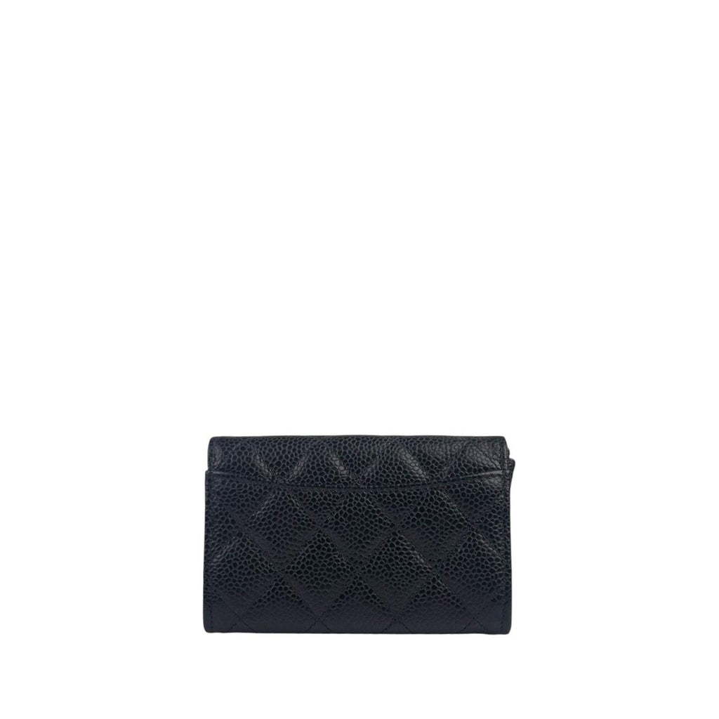 Chanel Card Case Black Caviar GHW