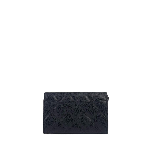 Chanel Card Case Black Caviar GHW