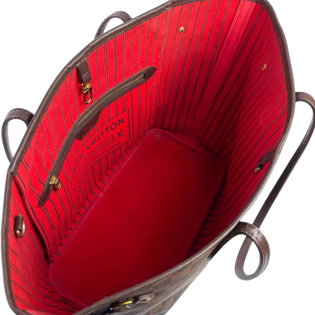 LV Neverfull Damier Ebene Red