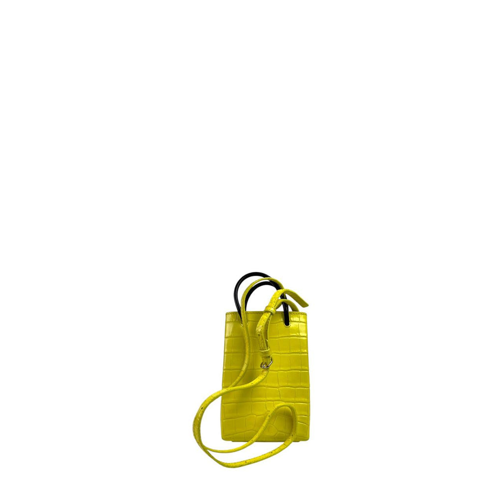 Balenciaga Croc-Embossed Yellow