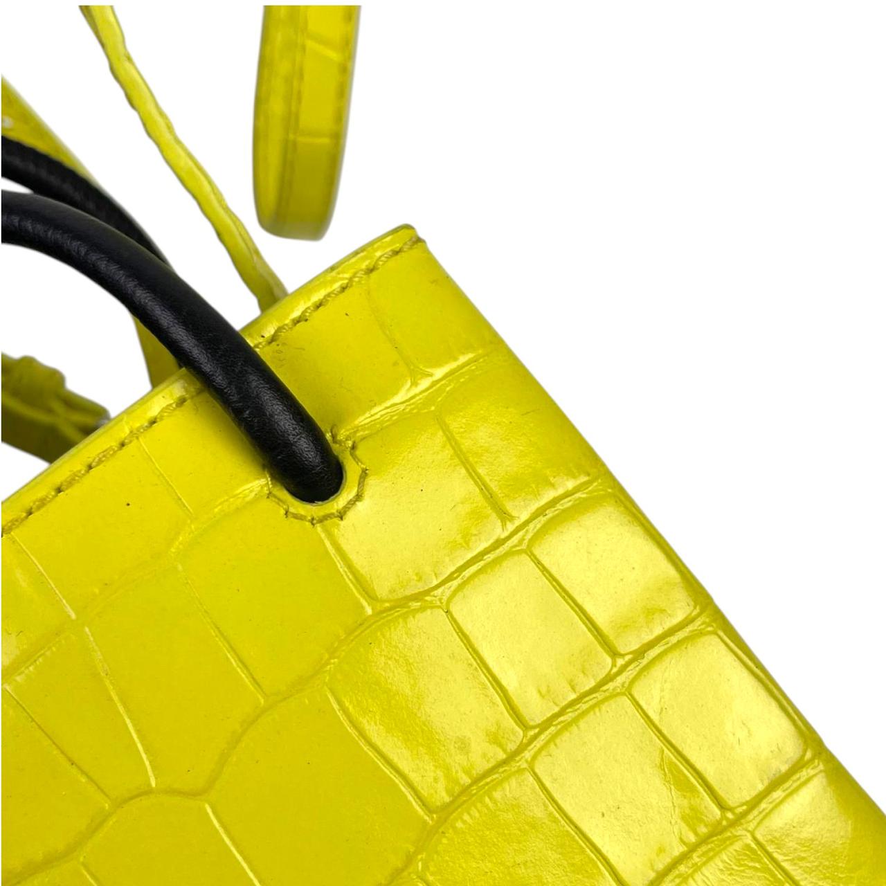 Balenciaga Croc-Embossed Yellow