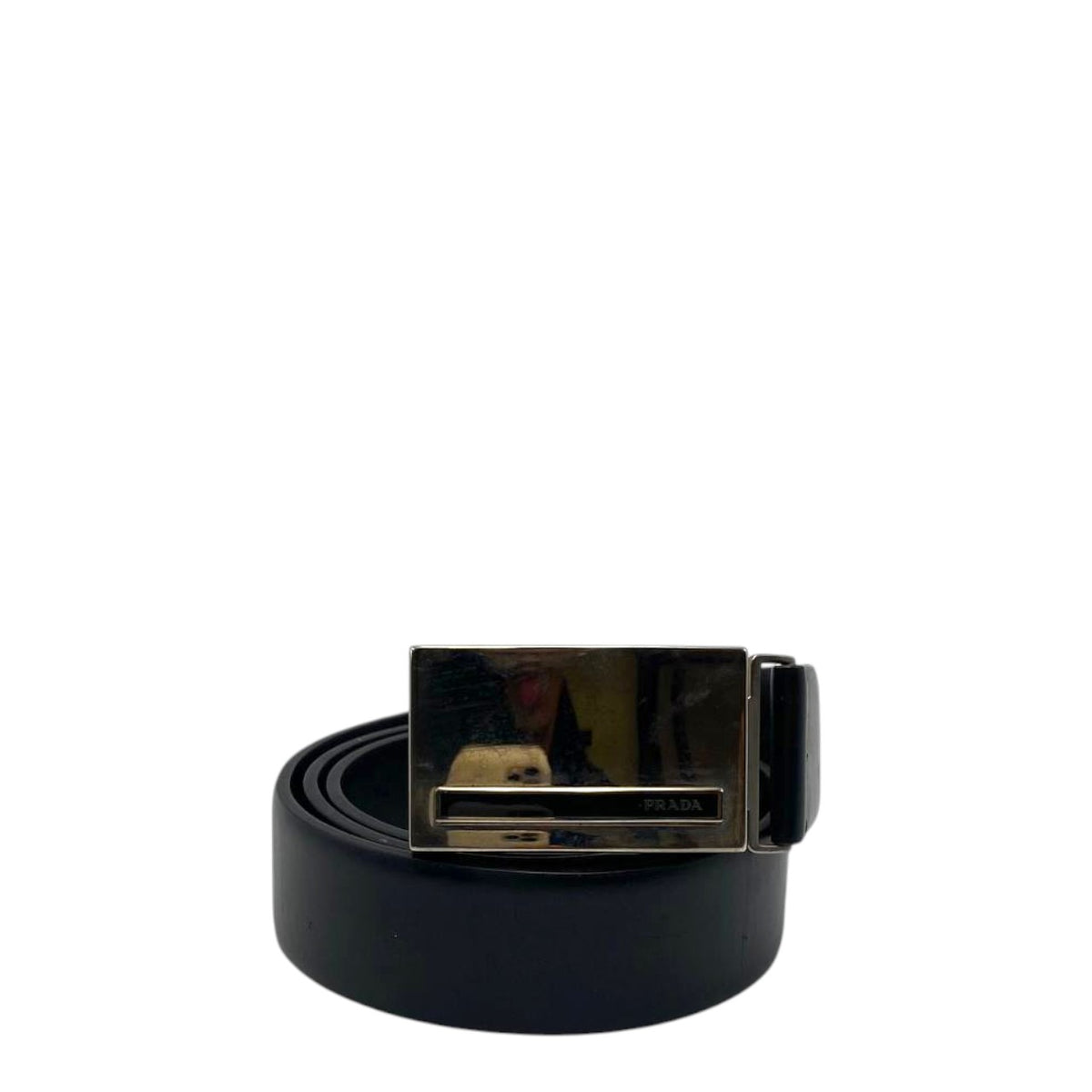 Prada Saffiano Leather Buckle Belt
