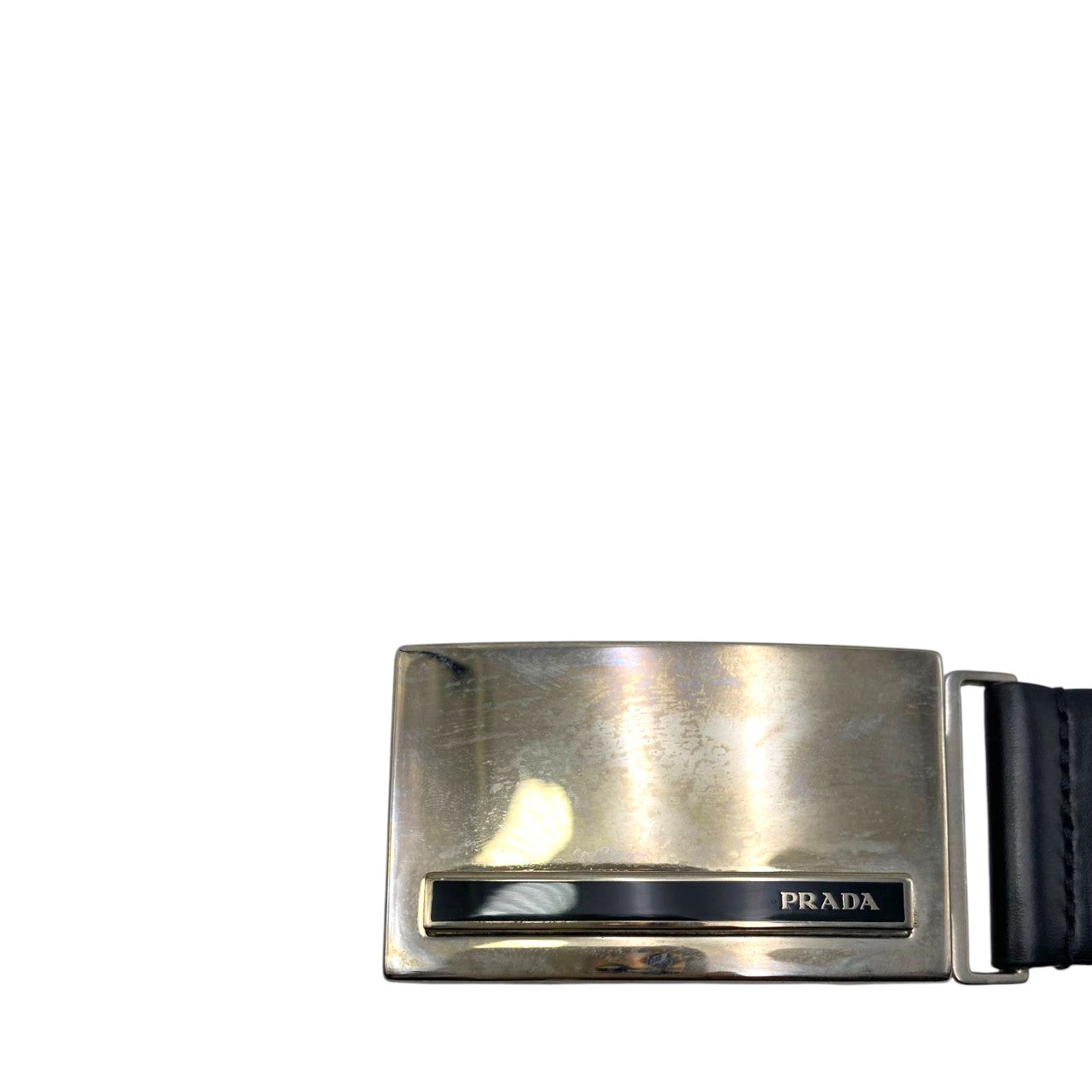 Prada Saffiano Leather Buckle Belt