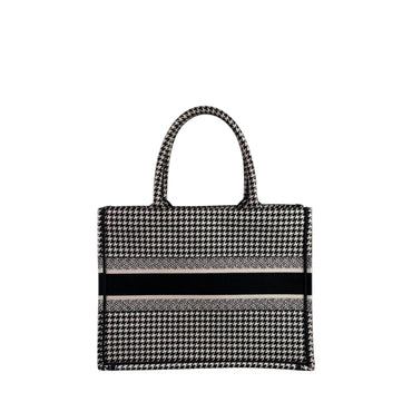Christian Dior Houndstooth Embroidered Book Tote