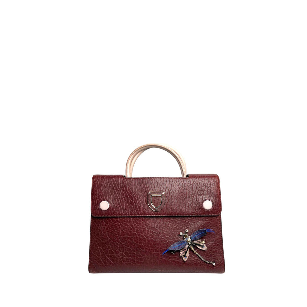 Christian Dior Dragonfly Appliqué Grained Buffalo Diorever