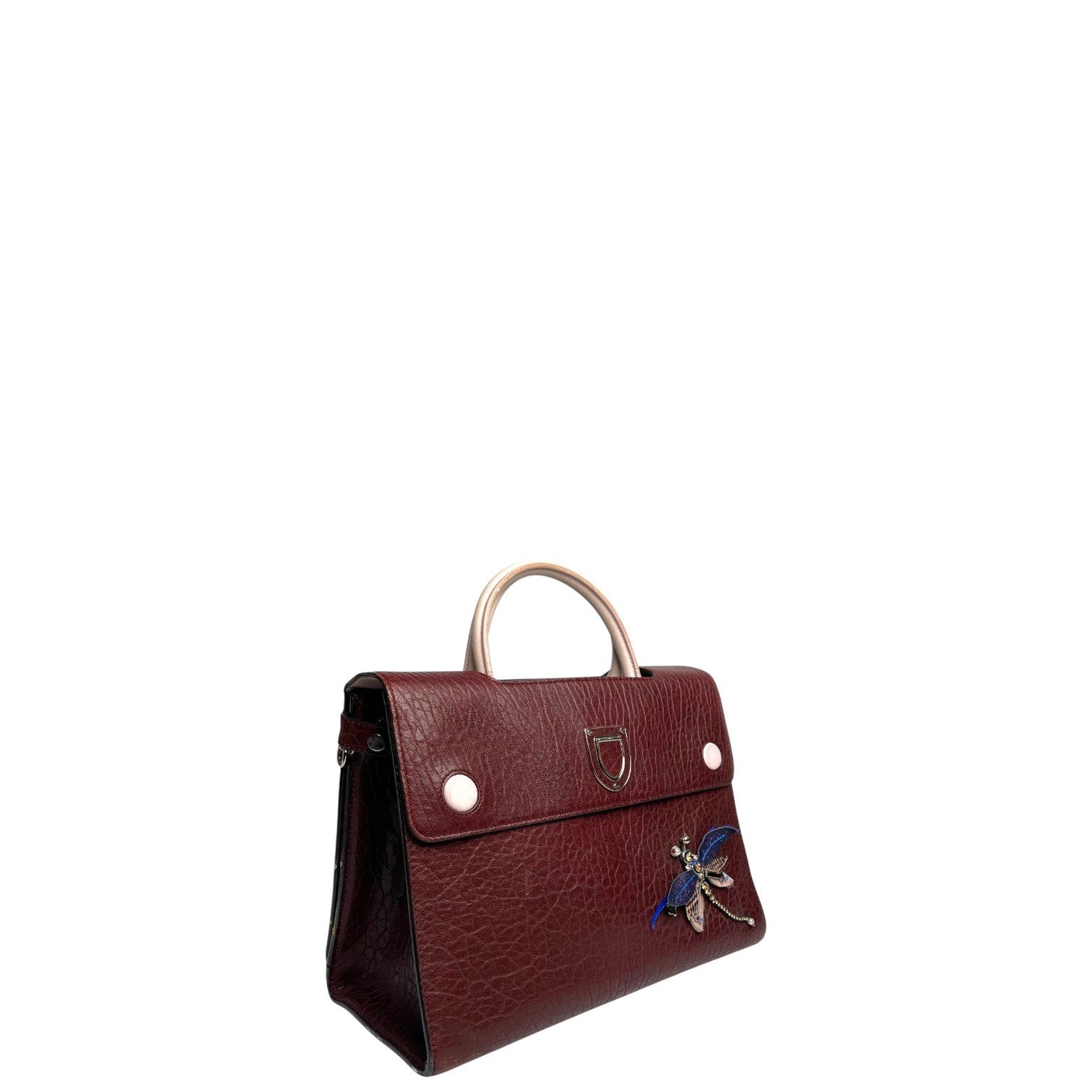 Christian Dior Dragonfly Appliqué Grained Buffalo Diorever