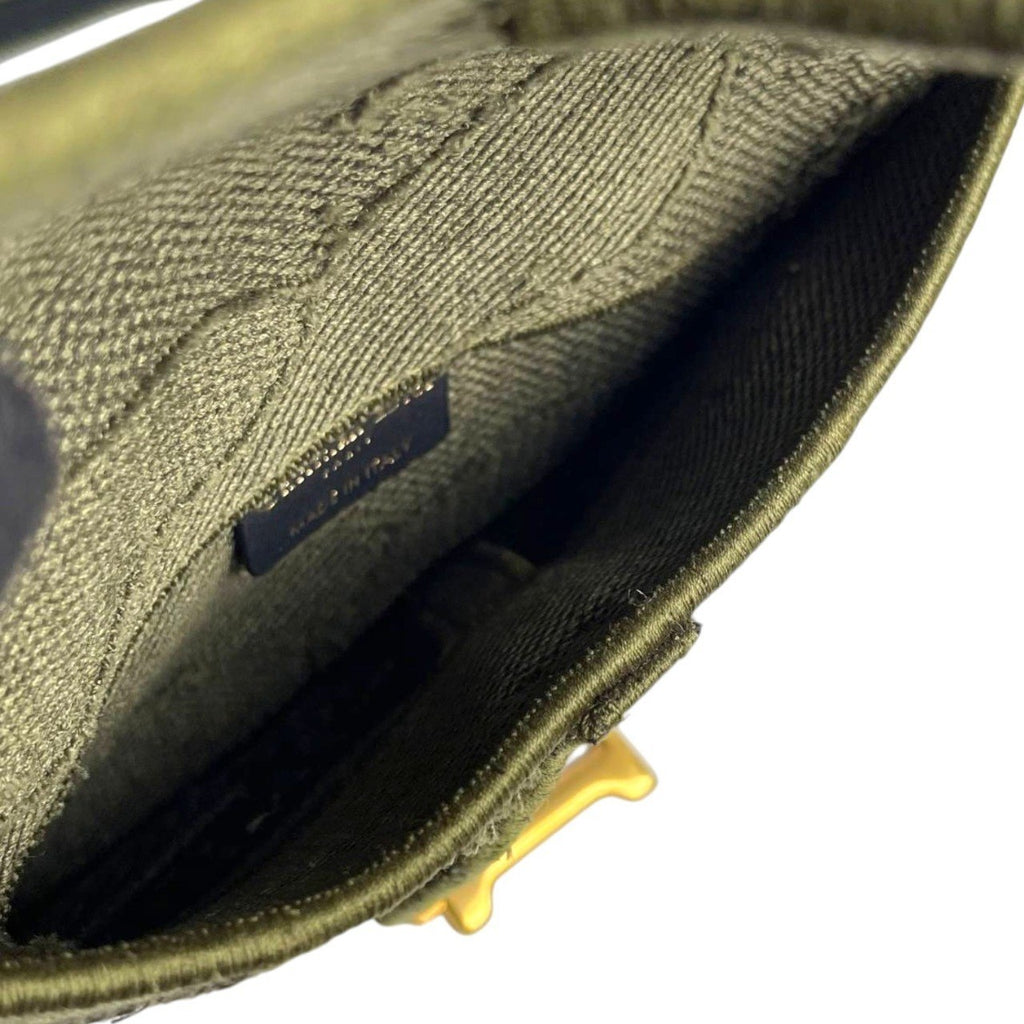 Christian Dior Canvas Embroidered Camouflage Saddle