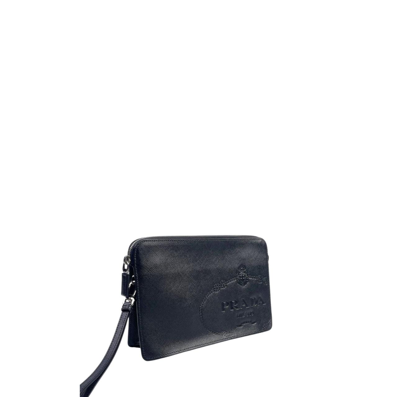 Prada Saffiano Leather Clutch Bag