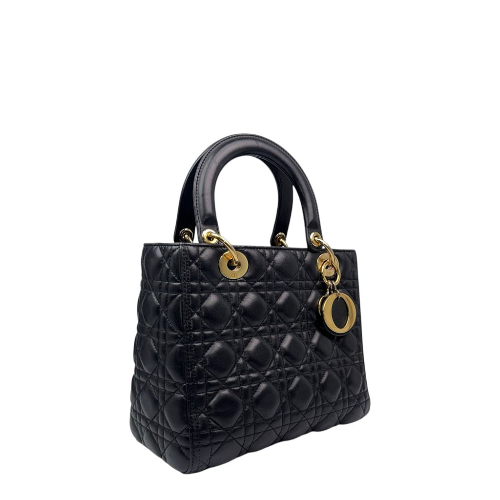 Lady Dior Medium Black GHW