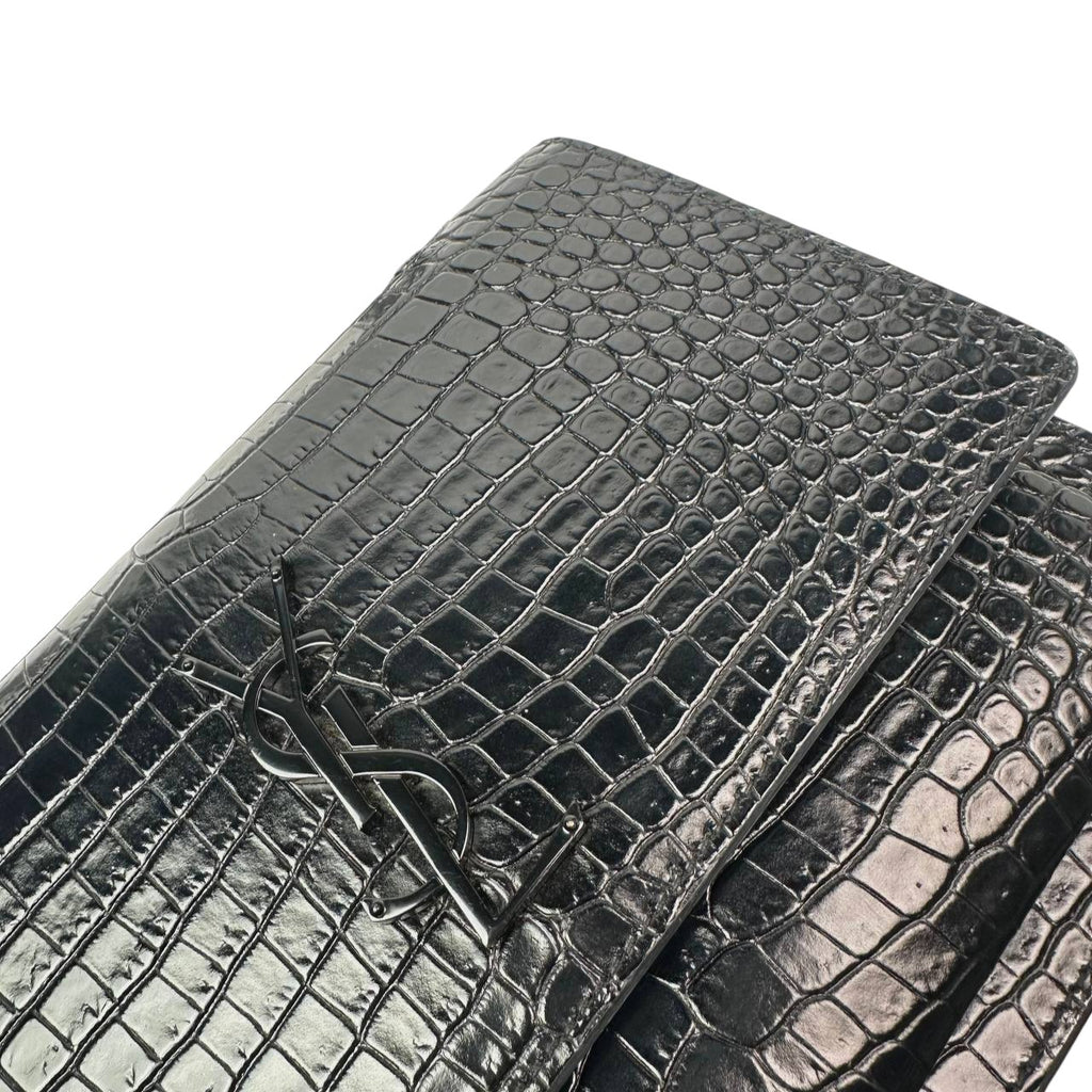 YSL Sunset Croc Embossed