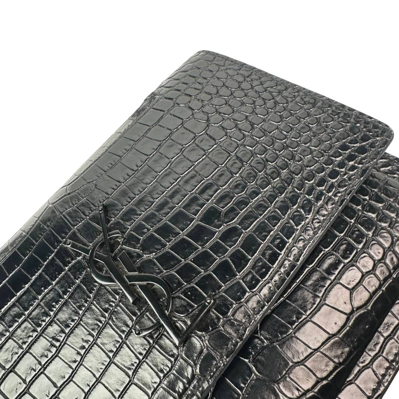 YSL Sunset Croc Embossed