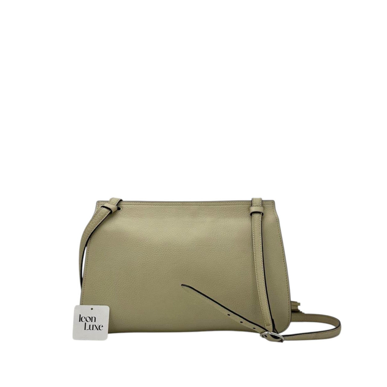 Gucci White Pebbled Leather