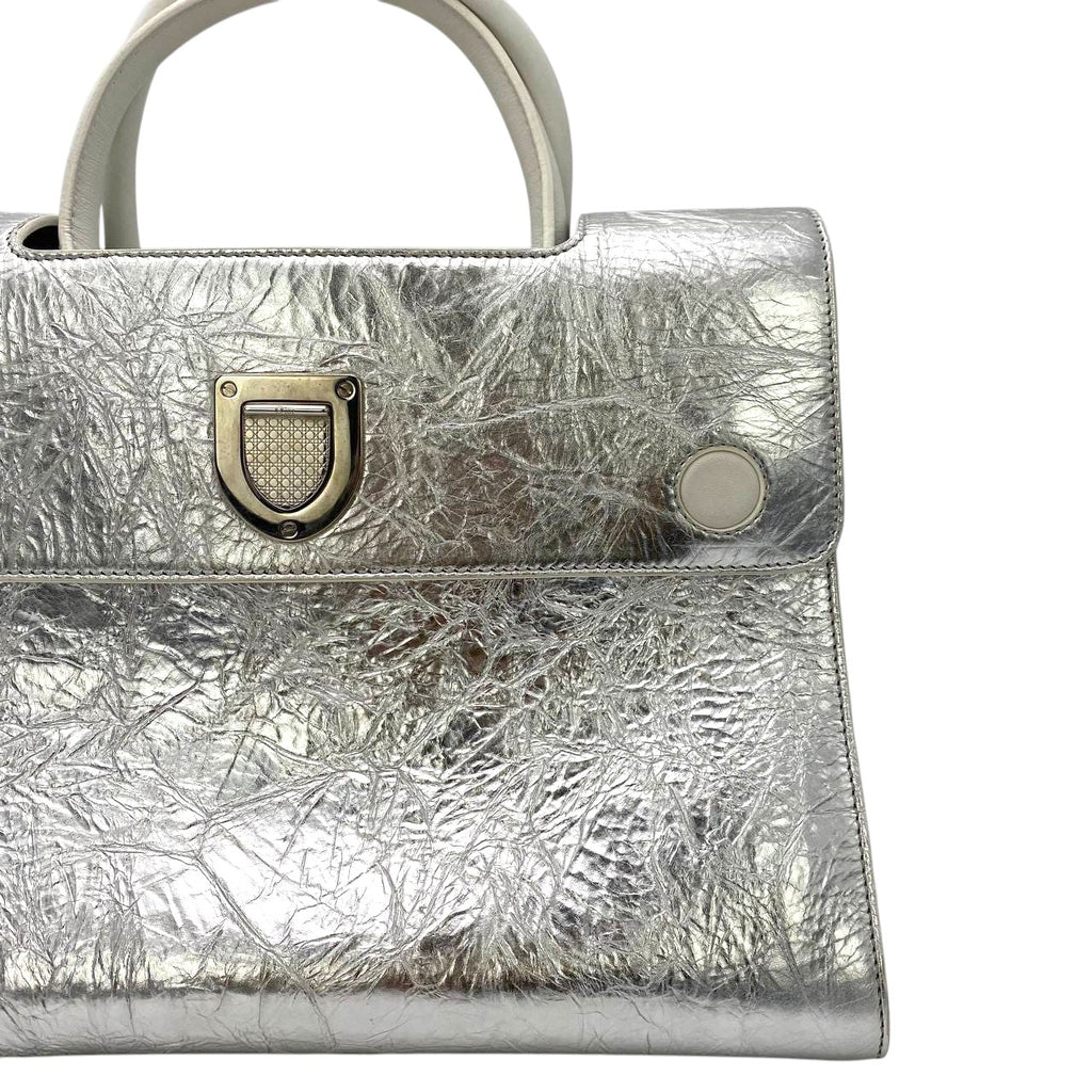 Dior Silver Crinkle Patent Diorever