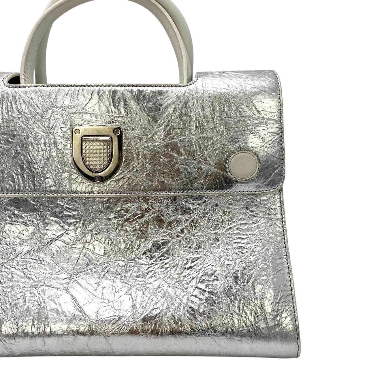Dior Silver Crinkle Patent Diorever