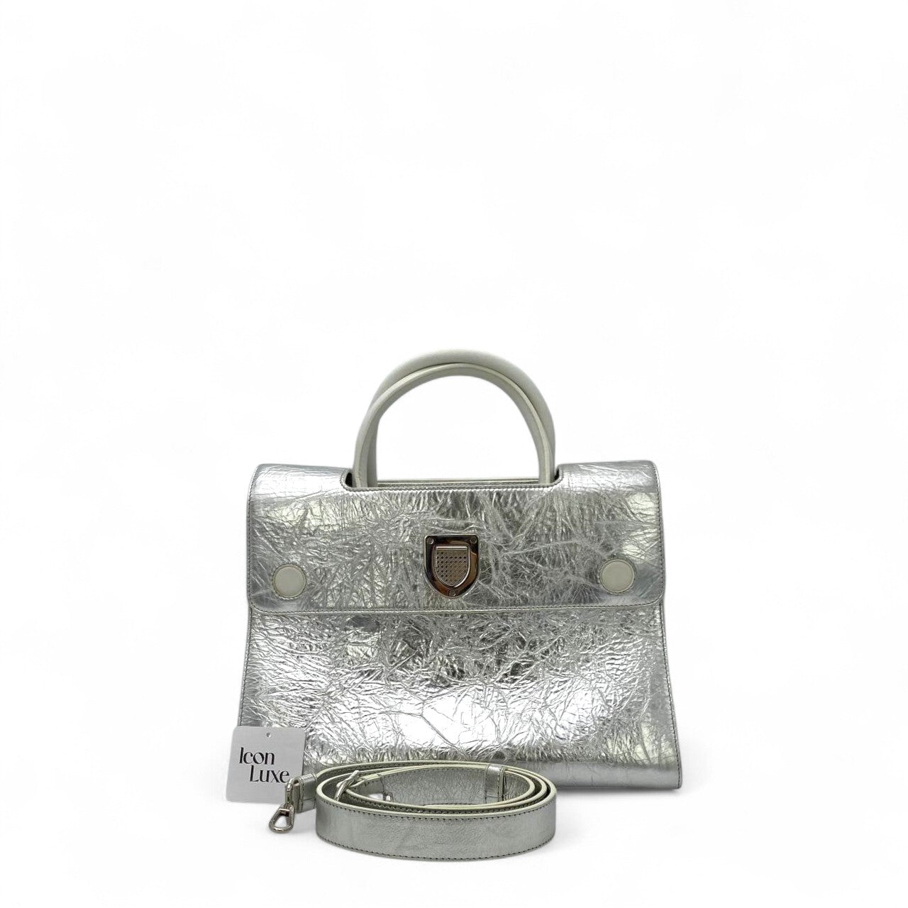 Dior Silver Crinkle Patent Diorever