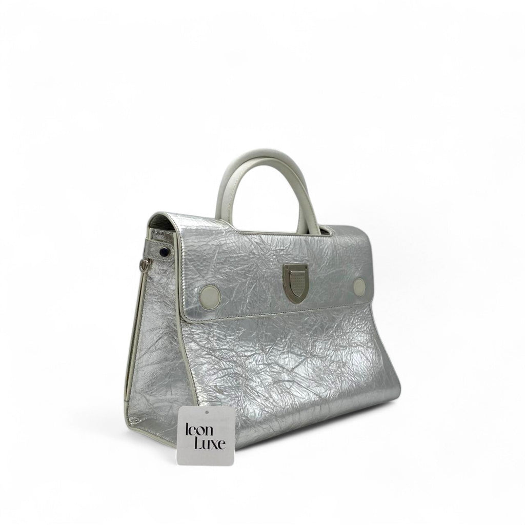 Dior Silver Crinkle Patent Diorever