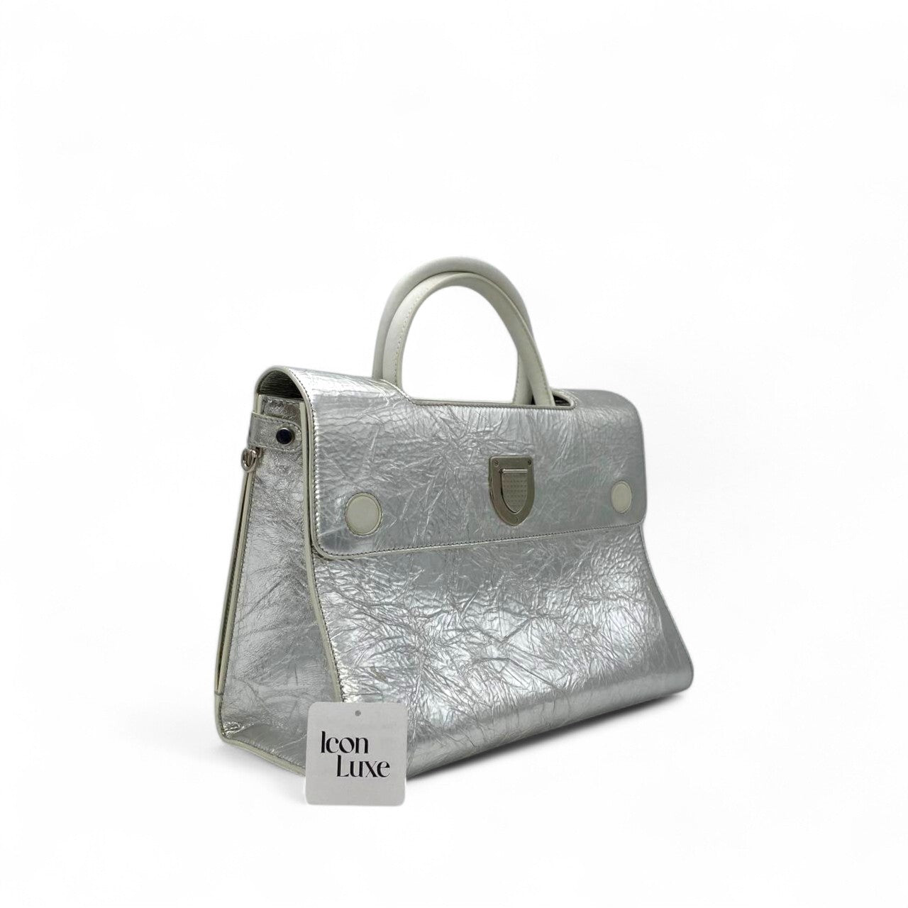 Dior Silver Crinkle Patent Diorever