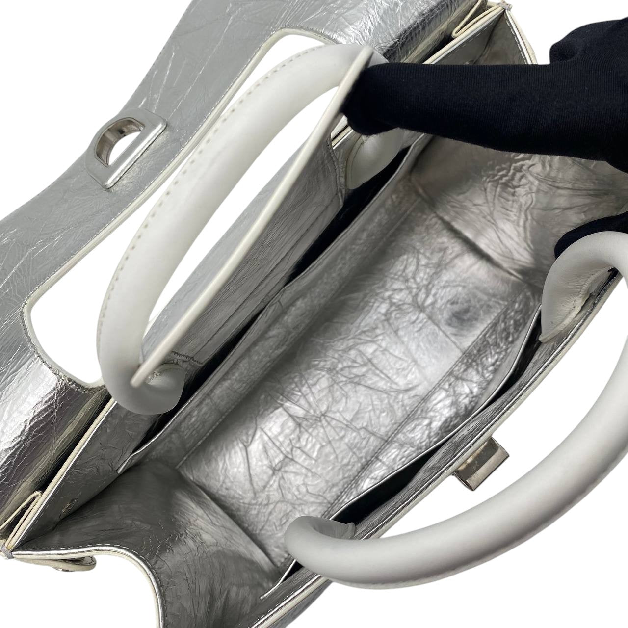 Dior Silver Crinkle Patent Diorever