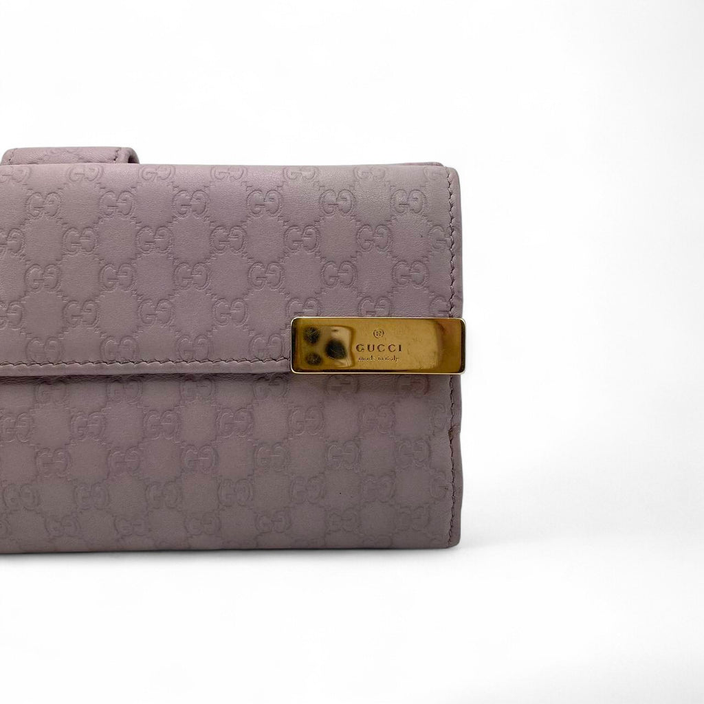 Gucci Lilac Microguccissima Wallet