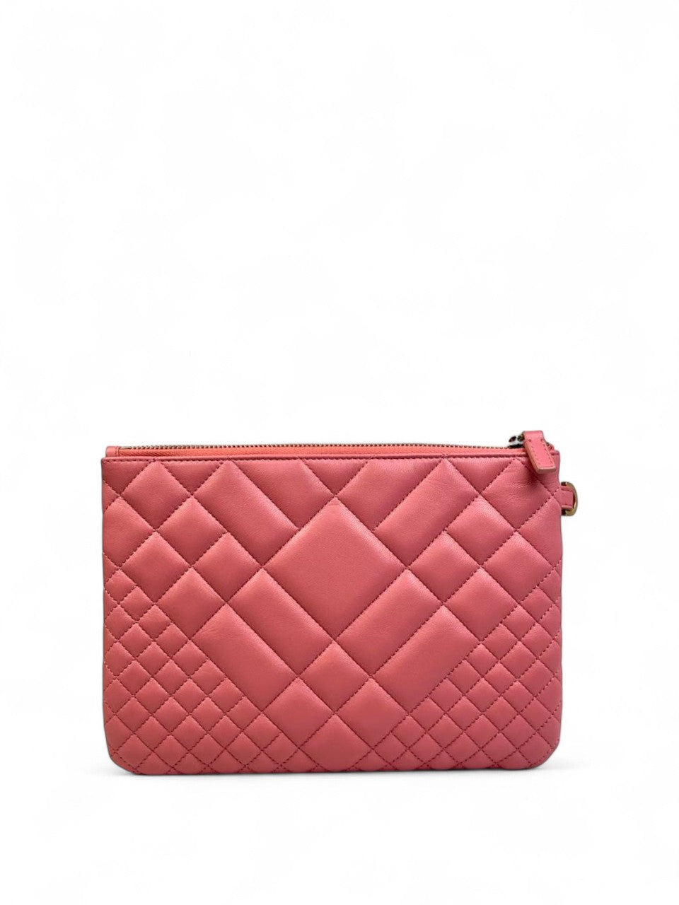 Versace Clutch Leather Quilted Pink