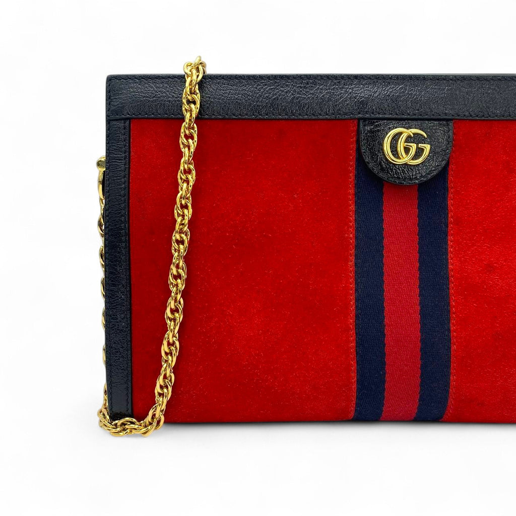 Gucci Red Ophidia Suede