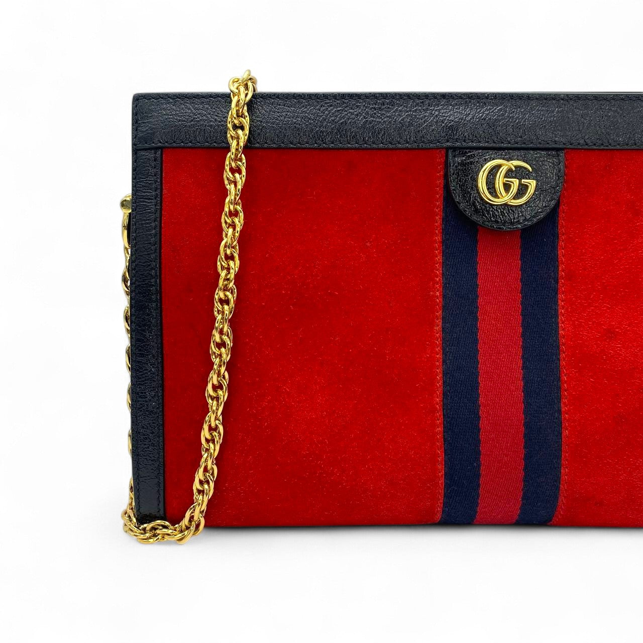 Gucci Red Ophidia Suede