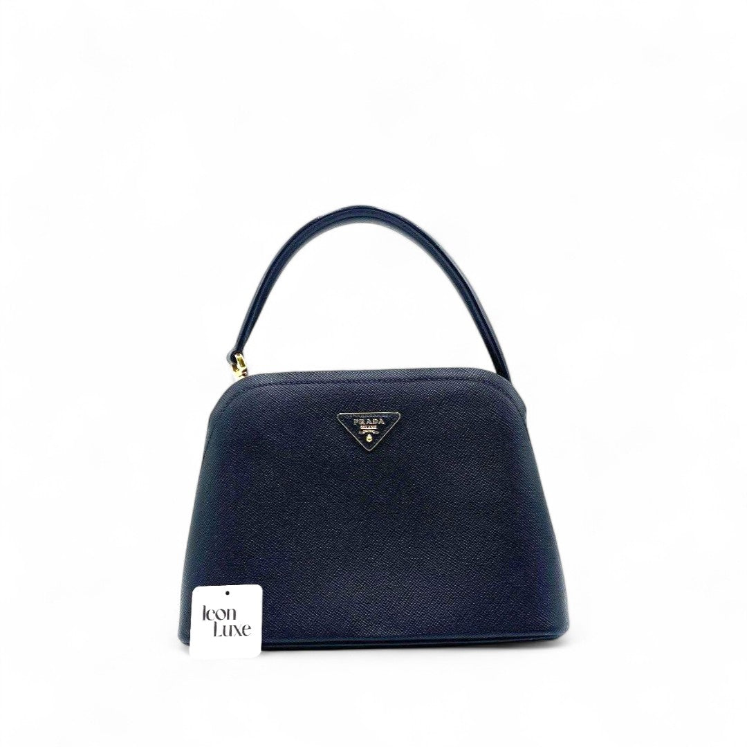 Prada Matinee Saffiano Leather In Black