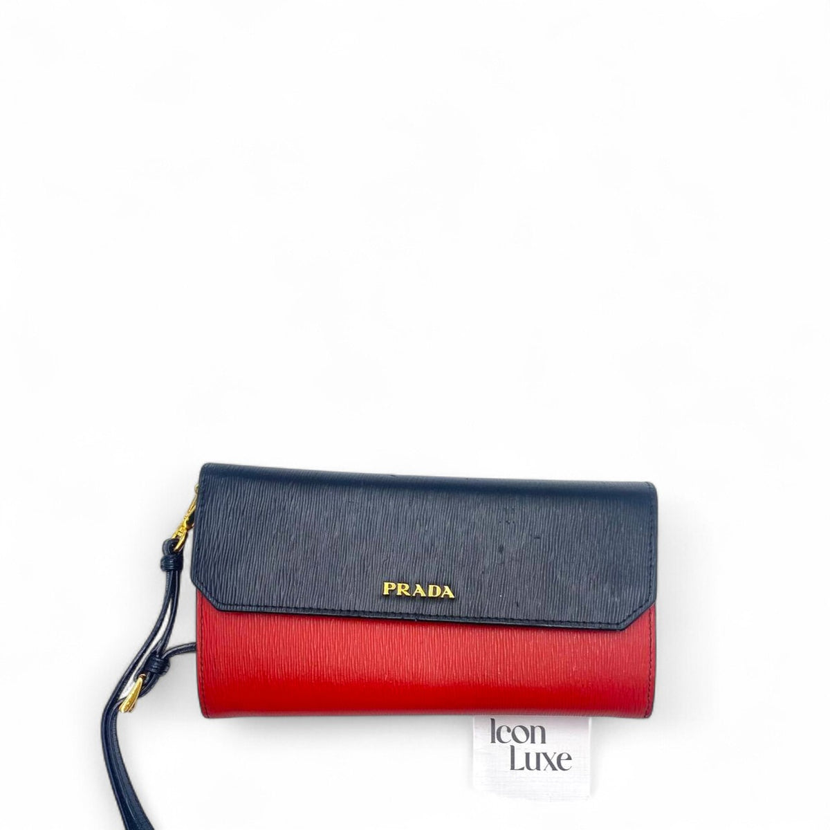 Prada Bi-Color Flap Wallet