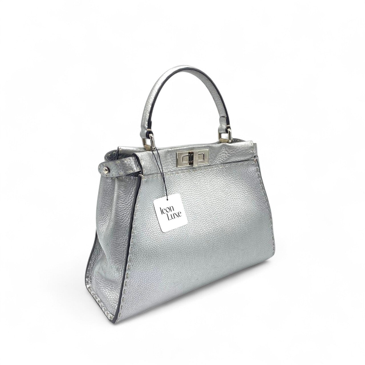 Fendi Metallic Grey Selleria