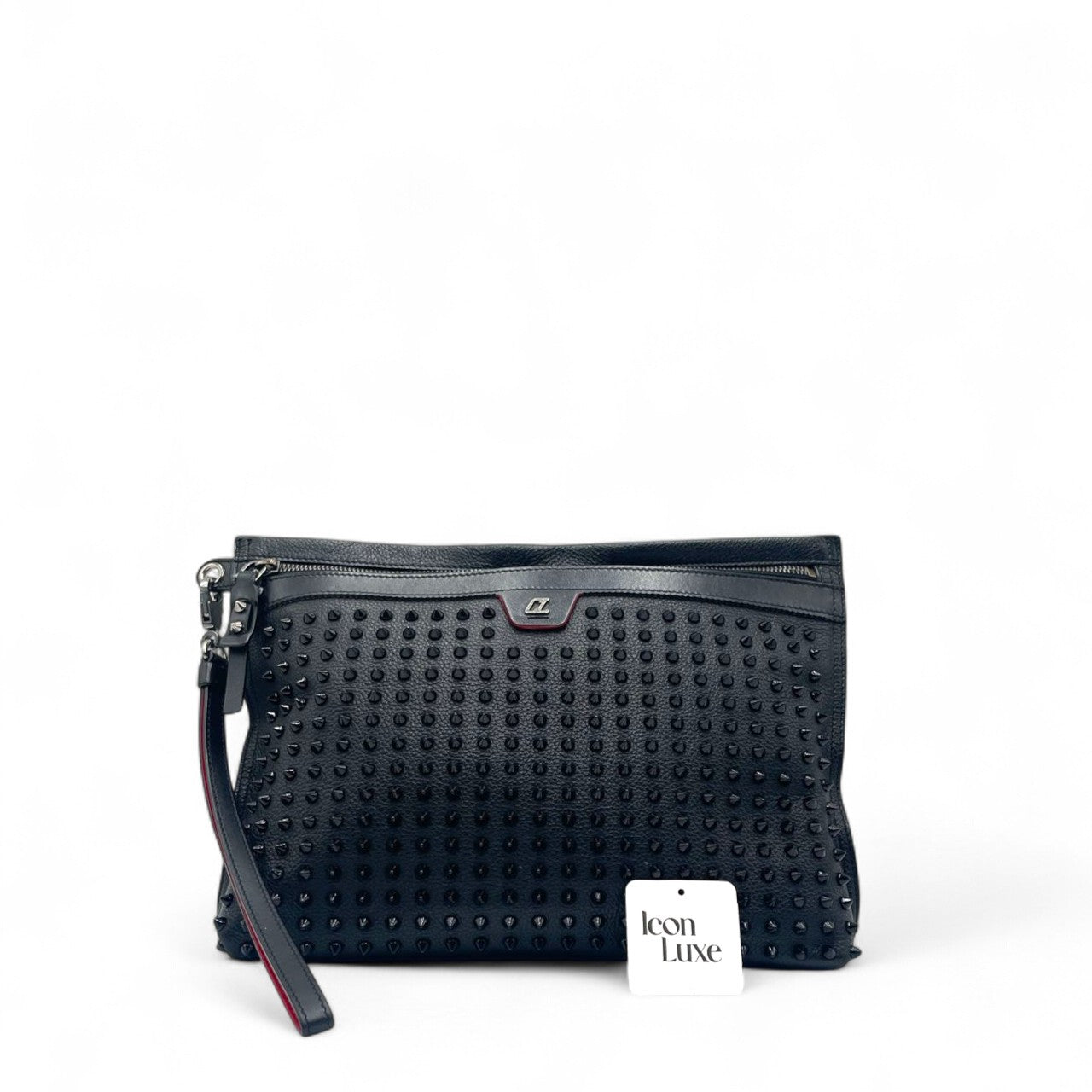 Christian Louboutin Spike Leather Clutch Men
