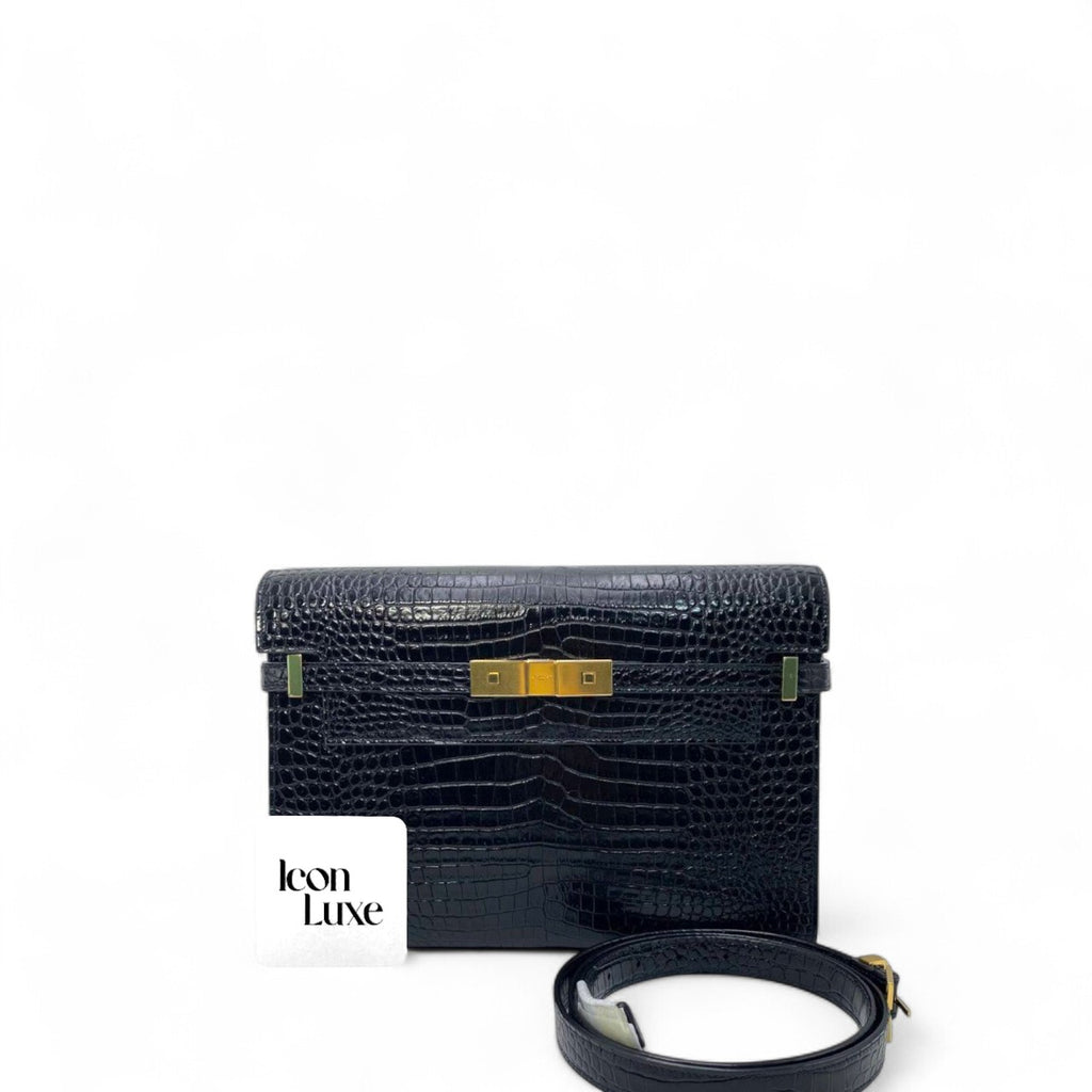 YSL Manhattan Croc Embossed
