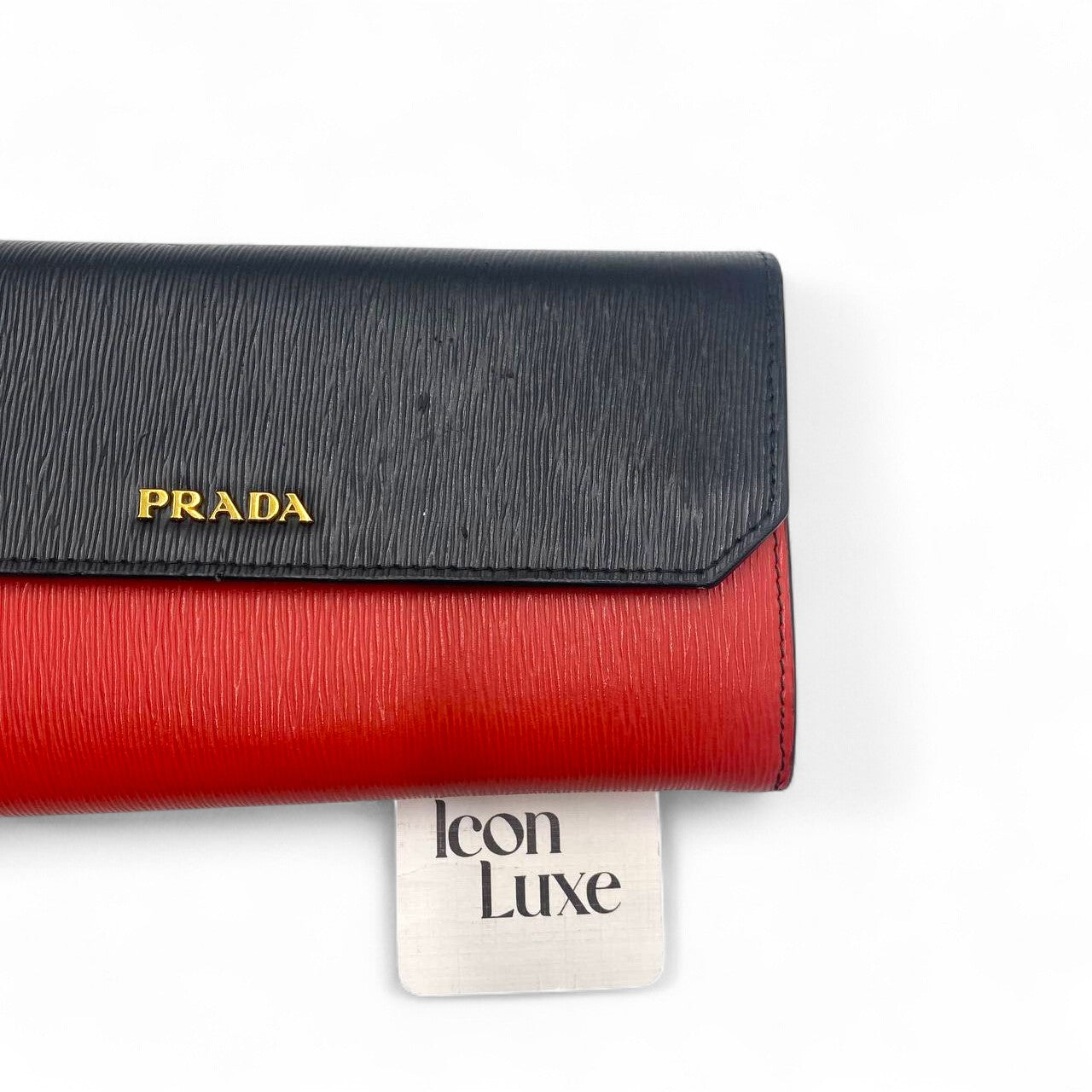 Prada Bi-Color Flap Wallet