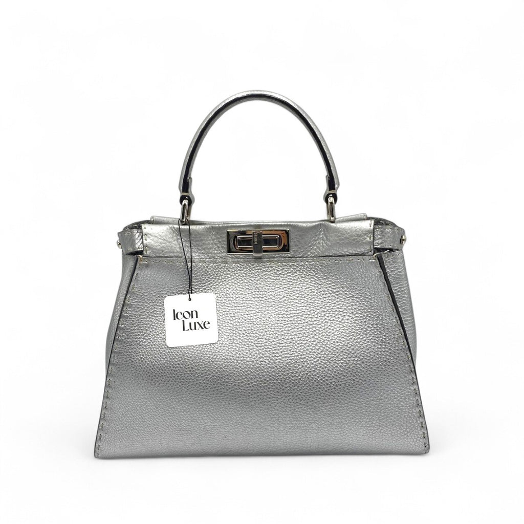 Fendi Metallic Grey Selleria