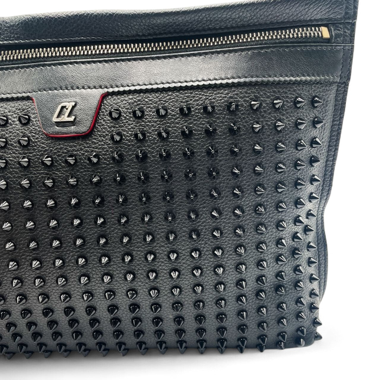 Christian Louboutin Spike Leather Clutch Men