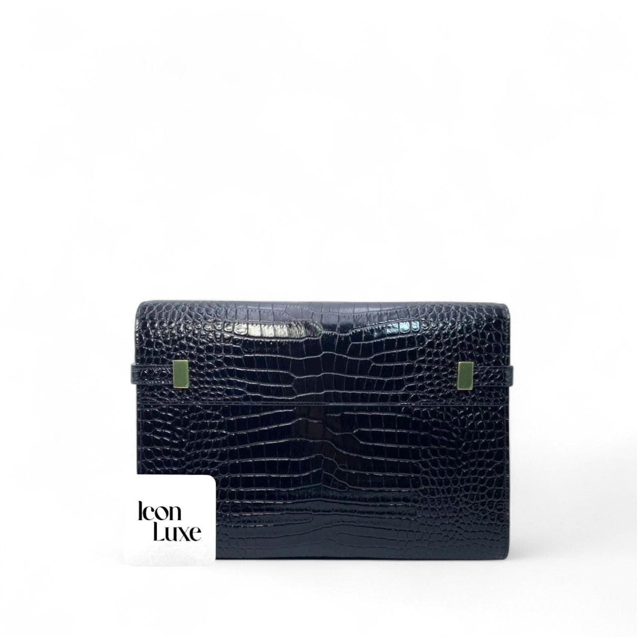YSL Manhattan Croc Embossed