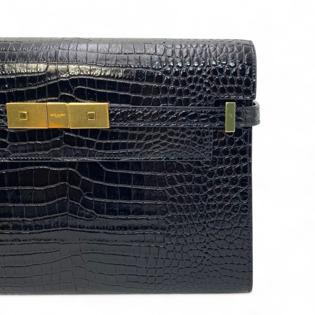 YSL Manhattan Croc Embossed