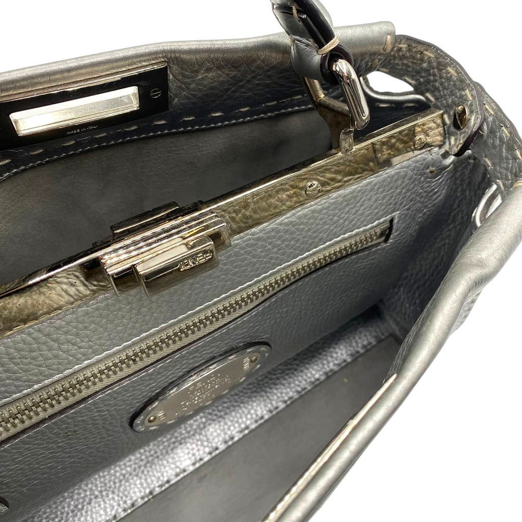 Fendi Metallic Grey Selleria