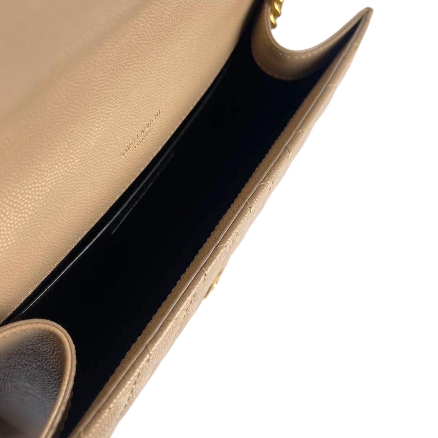 YSL Envelope Medium Beige GHW P6176