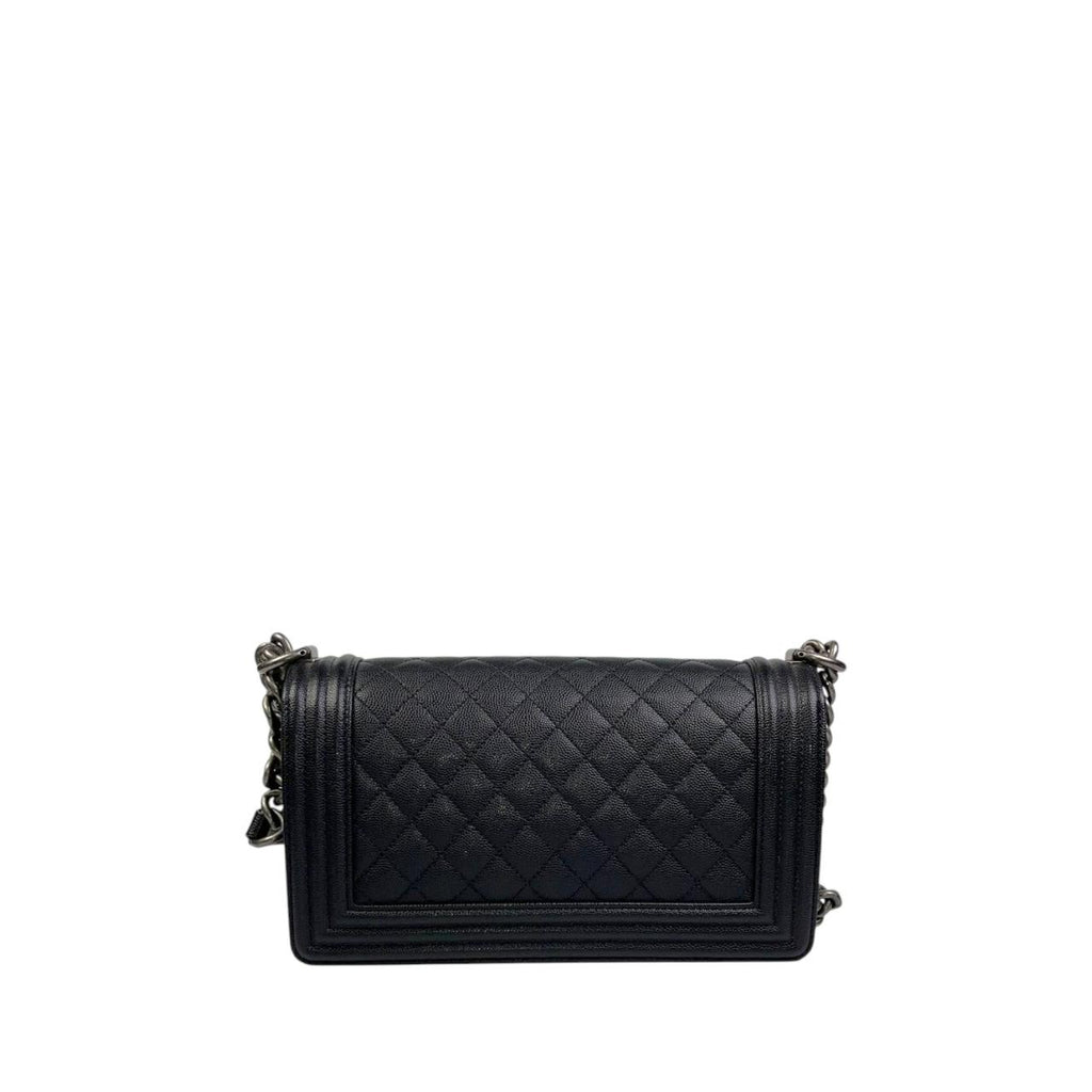 Chanel Le Boy Medium SHW Caviar