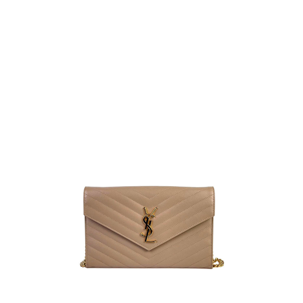 YSL Woc Medium Beige GHW